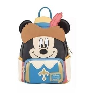 NWT. LOUNGEFLY x DISNEY Three Musketeers Mickey Mouse Backpack